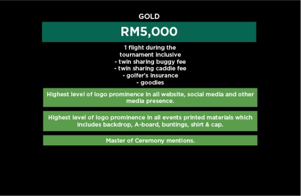 Gold Package - RM5k Sponsorship
